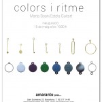 Invitació exposició colors i ritme, amb Estela Guitart a Amaranto joies..., Barcelona